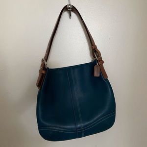 Coach leather torquoise crossbody